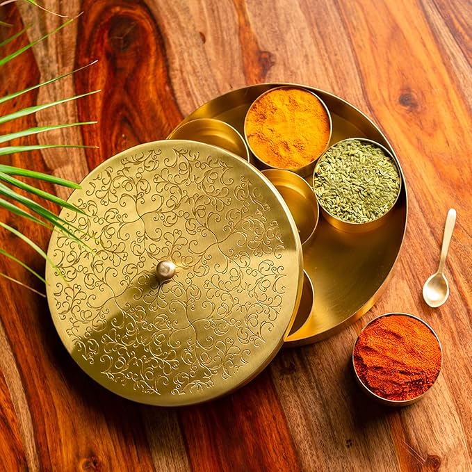 Traditional Indian Spice Jar (Masala Dabba) for Modern USA Kitchens