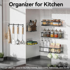 DRR Teleservices 6 Pcs Bathroom Organiser Without Drill |Bathroom Accessories Set | Bathroom Stand for wall Toothbrush, Soap and Shampoo Holder - DRR Teleservices