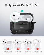 DRR  Teleservices AirPods Pro 2 Case (2023/2022/2019, 2nd/1st Gen), Compatible with AirPods Pro 2nd Generation MagSafe, Cyber Series, Black - DRR Teleservices
