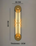 DRR Teleservices Metal & Wooden Long Wall Lamp – LED Light Sconce for Farmhouse, Living Room, Bedroom & Hallway – Rustic Modern Wall Light Fixture