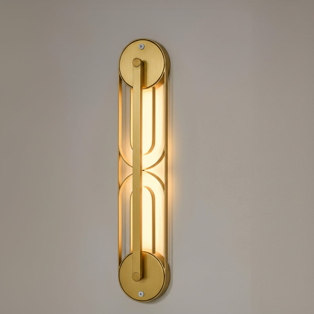 DRR Teleservices Metal & Wooden Long Wall Lamp – LED Light Sconce for Farmhouse, Living Room, Bedroom & Hallway – Rustic Modern Wall Light Fixture