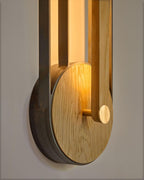 DRR Teleservices Metal & Wooden Long Wall Lamp – LED Light Sconce for Farmhouse, Living Room, Bedroom & Hallway – Rustic Modern Wall Light Fixture