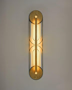 DRR Teleservices Metal & Wooden Long Wall Lamp – LED Light Sconce for Farmhouse, Living Room, Bedroom & Hallway – Rustic Modern Wall Light Fixture