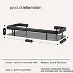 DRR Teleservices Self Adhesive Bathroom Shelf for Wall Shelf Organizer Wall Mounted Bathroom Shelves Rack Holder Stand for Bathroom Accessories Organiser Without Drill (Multi, Pack of 2) - DRR Teleservices