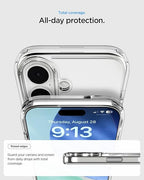 DRR Teleservices Ultra Hybrid MagFit Back Cover Case Compatible with iPhone 17 (TPU + Poly Carbonate | Clear White)