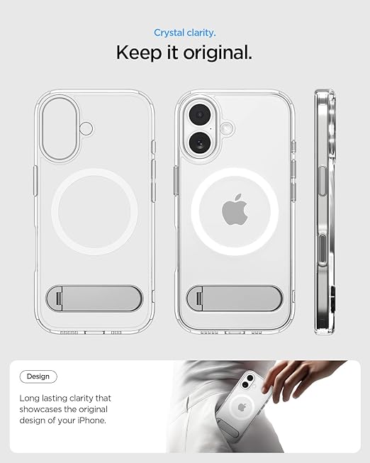 DRR Teleservices Ultra Hybrid MagFit Back Cover Case Compatible with iPhone 17 (TPU + Poly Carbonate | Clear White)