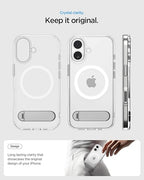 DRR Teleservices Ultra Hybrid MagFit Back Cover Case Compatible with iPhone 17 (TPU + Poly Carbonate | Clear White)