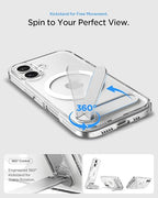 DRR Teleservices Ultra Hybrid MagFit Back Cover Case Compatible with iPhone 17 (TPU + Poly Carbonate | Clear White)