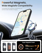 DRR Teleservices for iPhone 17 Cover with Stand & Camera Control, Compatible with Magsafe, Full-Cover Lens Protection -Black - DRR Teleservices