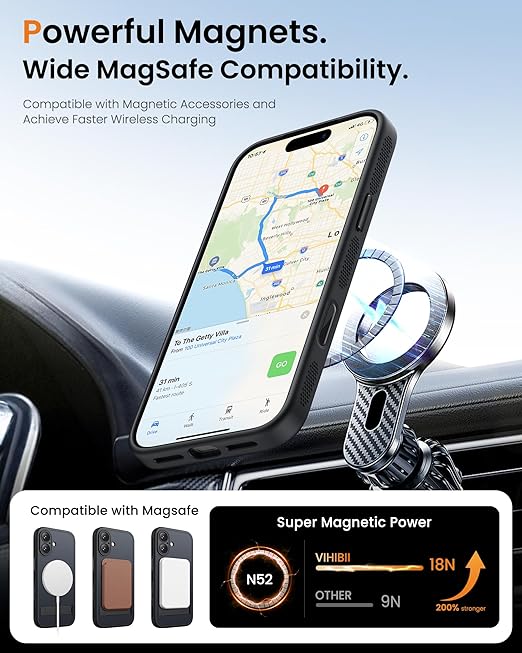 DRR Teleservices for iPhone 17 Cover with Stand & Camera Control, Compatible with Magsafe, Full-Cover Lens Protection -Black - DRR Teleservices