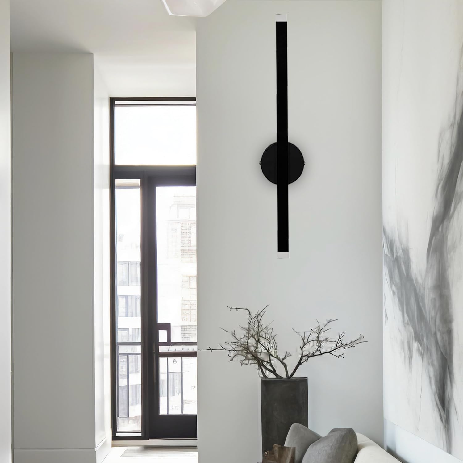 Modern Black Acrylic LED Wall Sconce - Warm White 15W