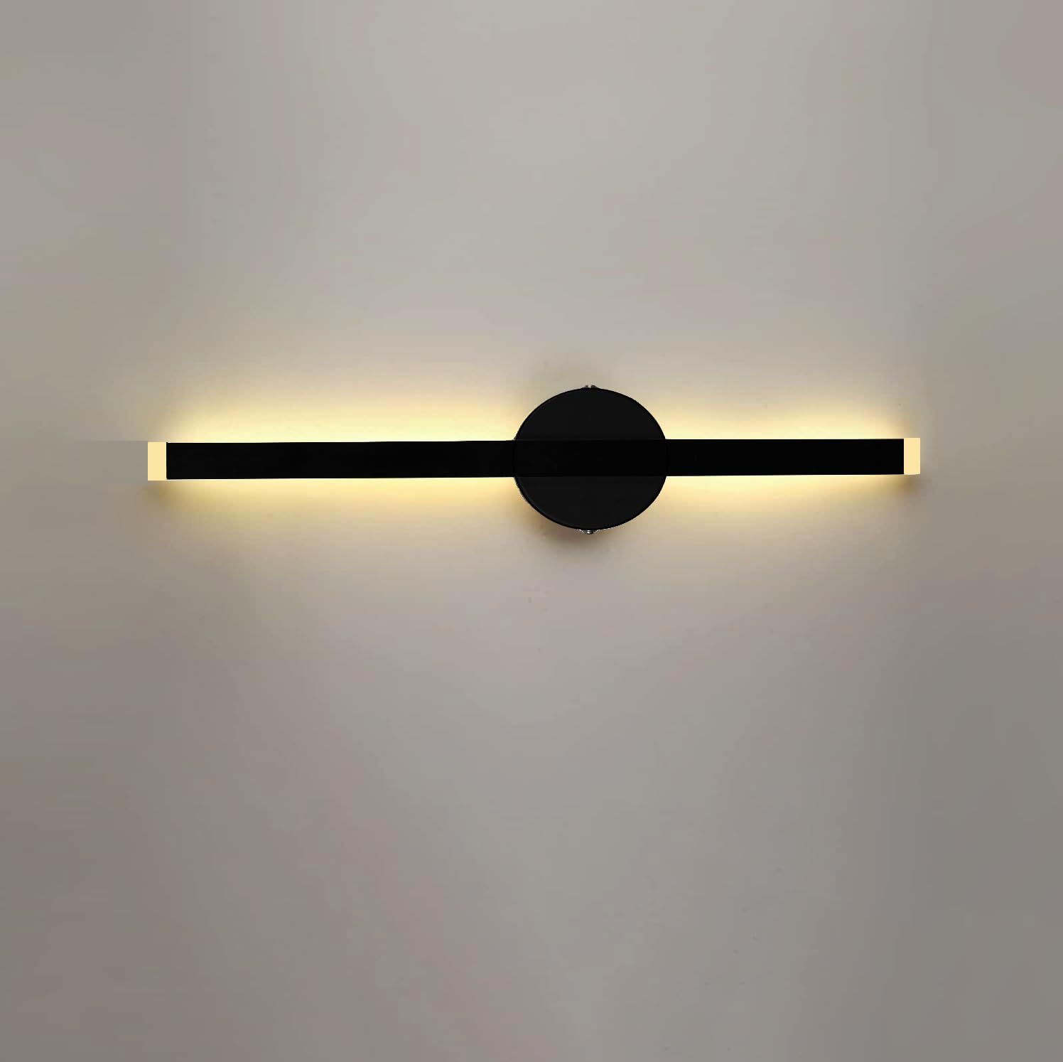 Modern Black Acrylic LED Wall Sconce - Warm White 15W