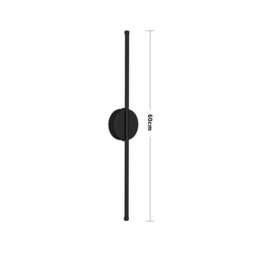 Modern Black LED Linear Wall Light - Stylish, Eco-Friendly Elegance