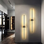 Modern Black LED Linear Wall Light - Stylish, Eco-Friendly Elegance