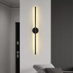 Modern Black LED Linear Wall Light - Stylish, Eco-Friendly Elegance