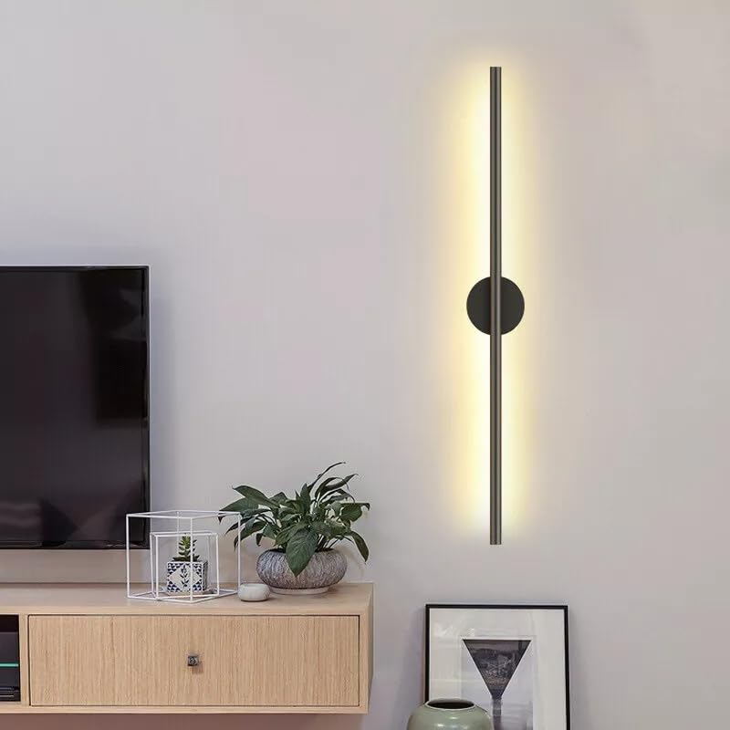 Modern Black LED Linear Wall Light - Stylish, Eco-Friendly Elegance