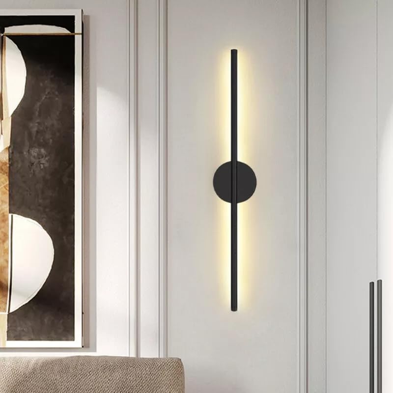 Modern Black LED Linear Wall Light - Stylish, Eco-Friendly Elegance